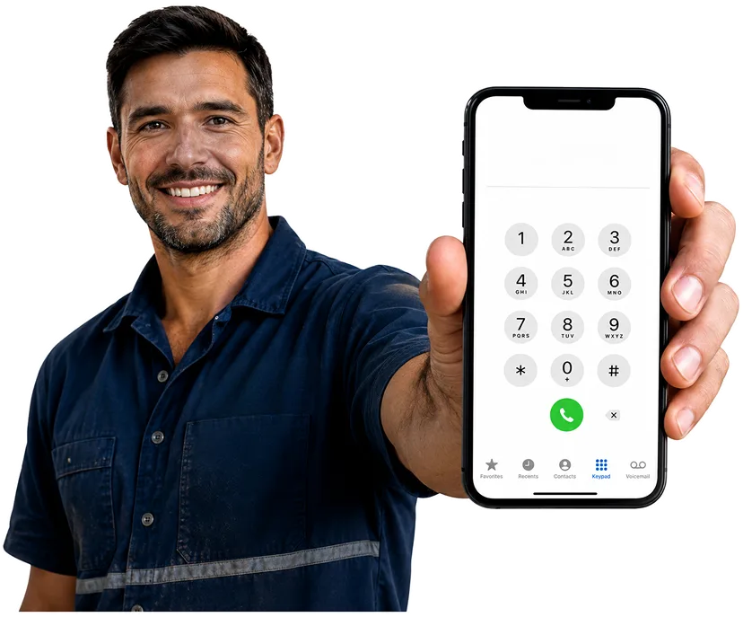 Our plumber taking a booking call for Croydon Park