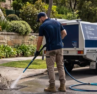 Plumber tracing a drain smell in Croydon Park